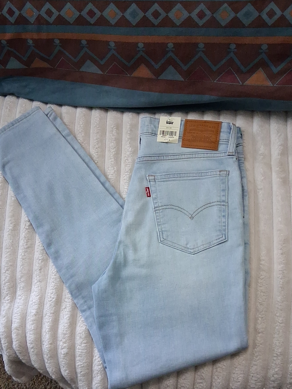 Levi's Premium Light Wash 721 High Rise Skinny Jeans 30x30 New